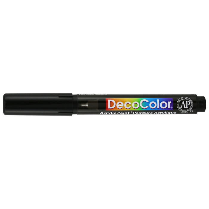 Decocolor acrylic extra fine tip marker black with cap on