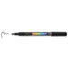 Decocolor acrylic extra fine tip marker black with cap off and color lines at tip
