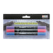 FABRIC BALL AND BRUSH 3 pack with fluorescent violet, fluorescent pink and fluorescent blue.