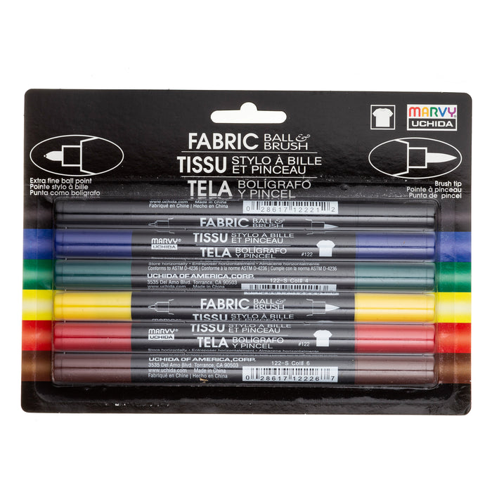 FABRIC BALL AND BRUSH 6 PIECE SET A