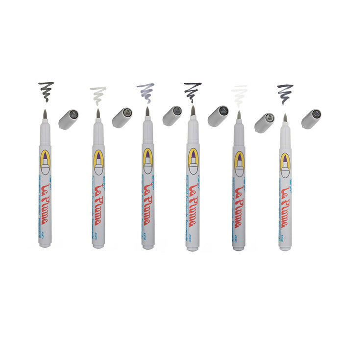 LE PLUME PERMANENT 6 PIECE NEUTRAL GREY SET