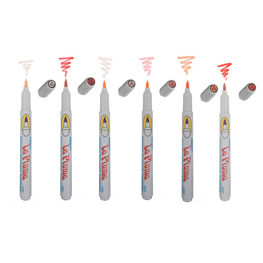 le plume permanent red set markers with cap off showing color squiggle at the tip
