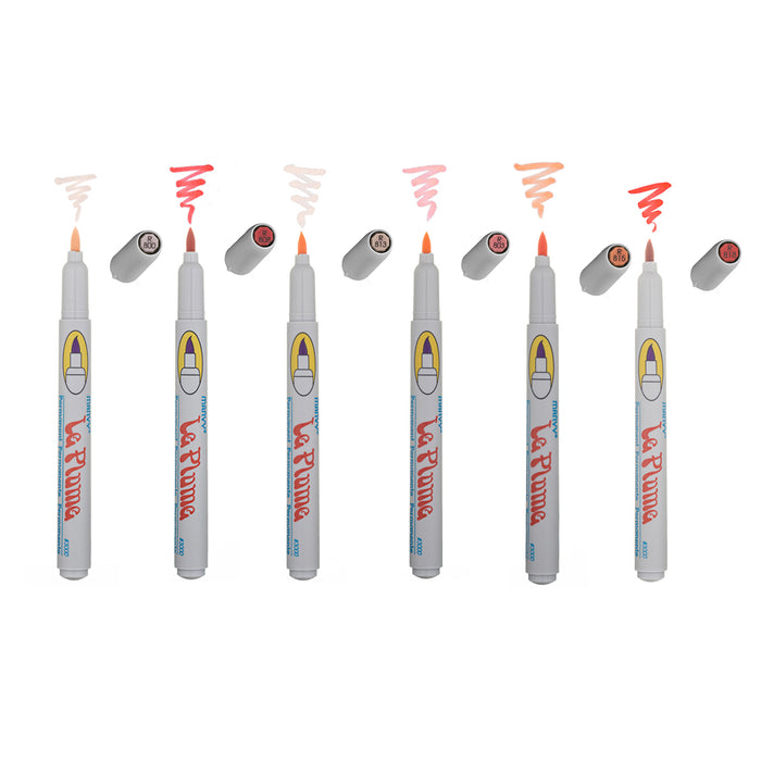 le plume permanent red set markers with cap off showing color squiggle at the tip