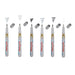 Le plume permanent grey set markers with cap off and color squiggle at the tip