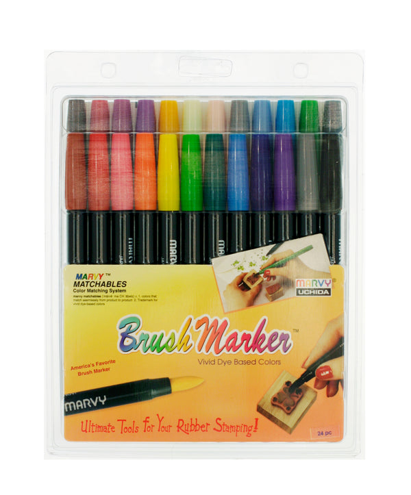 BRUSH MARKER - 24 PIECE SET