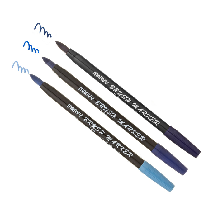 BRUSH MARKER - BLUES