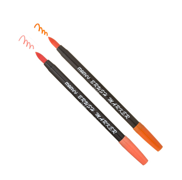 BRUSH MARKER - ORANGES
