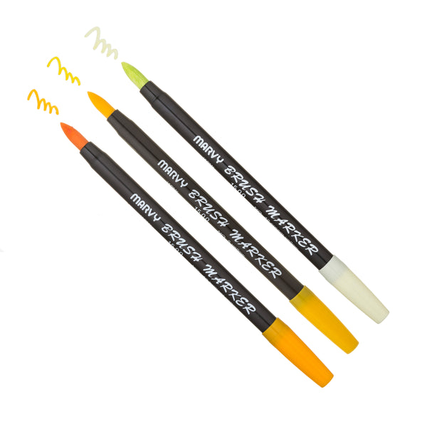BRUSH MARKER - YELLOWS