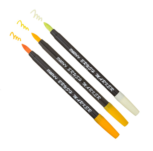 BRUSH MARKER - YELLOWS