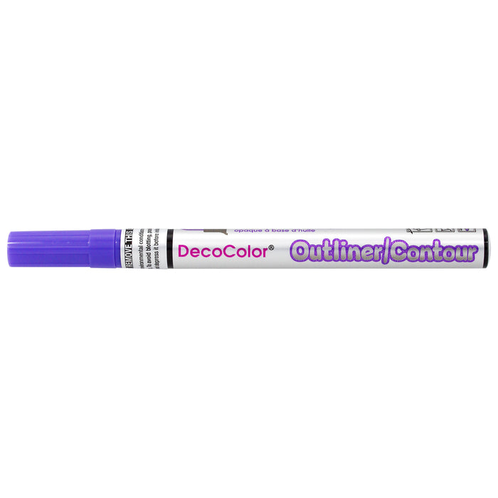 Decocolor outliner marker violet with cap on