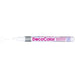 Decocolor Retro fine tip marker white with cap off and color squiggle at tip
