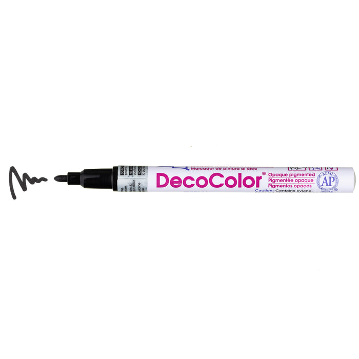 DECOCOLOR® PAINT MARKER FINE black with color squiggle at the tip