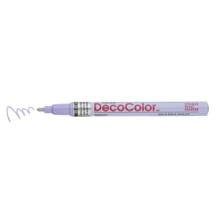 DECOCOLOR® PAINT MARKER FINE pale violet with color squiggle at the tip