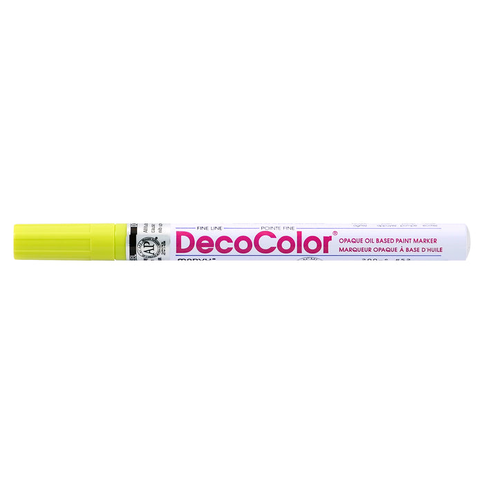 Decocolor Retro fine tip marker lime green with cap on