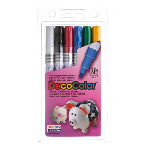 DECOCOLOR&reg; PAINT MARKER FINE TIP SET A