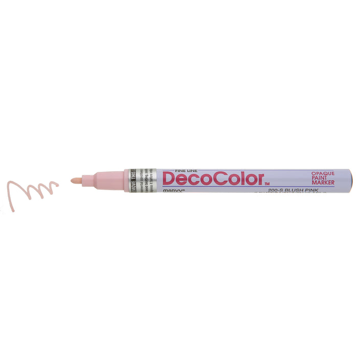 DECOCOLOR® PAINT MARKER FINE blush pink with color squiggle at the tip