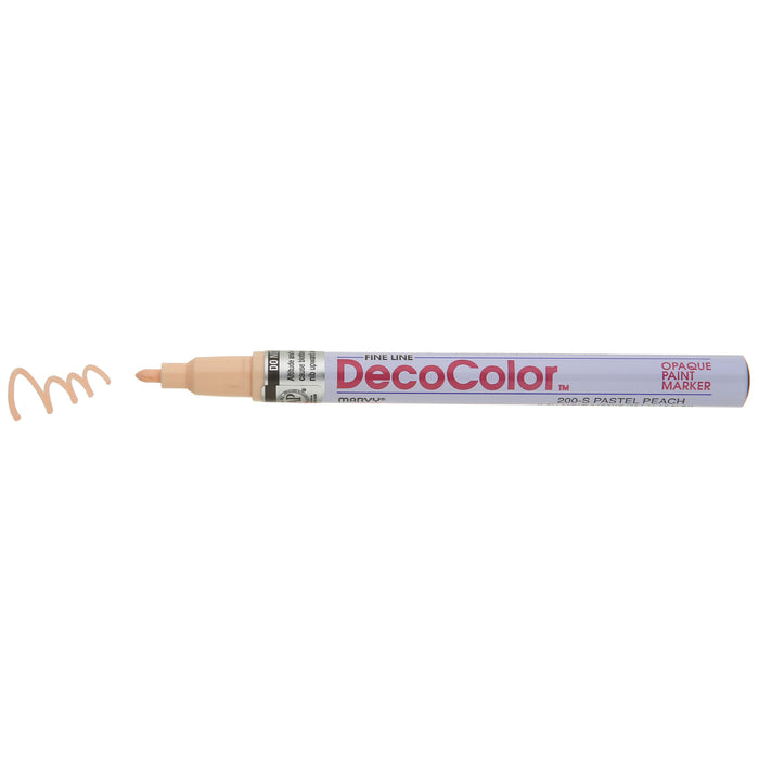 DECOCOLOR® PAINT MARKER FINE pastel peach with color squiggle at the tip