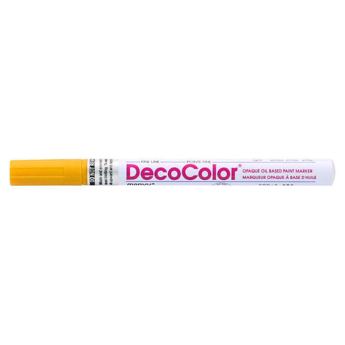 Decocolor Retro fine tip marker mustard with cap on