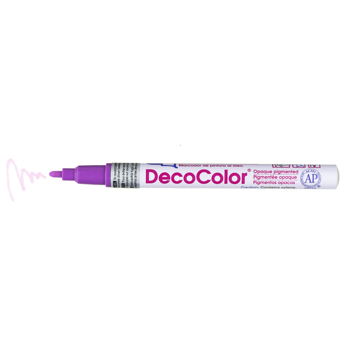 DECOCOLOR® PAINT MARKER FINE violet with color squiggle at the tip
