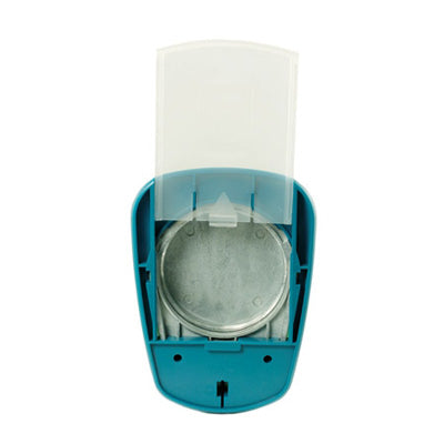 the bottom view of the CLEVER LEVER EXTRA GIGA CRAFT PUNCH showing a slide out plastic piece that makes it easier to remove punched out shapes. 
