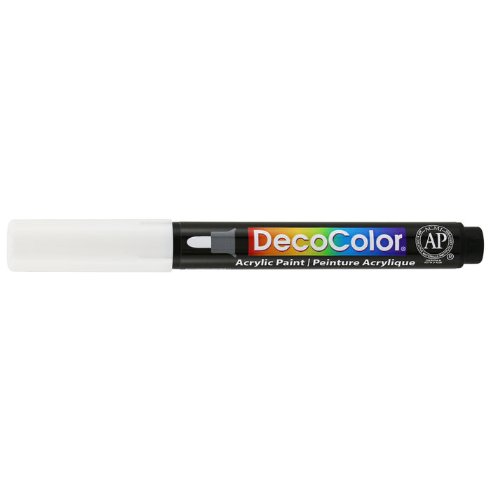 Decocolor Acrylic fine tip white with cap on