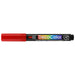 Decocolor acrylic fine tip marker red with cap on