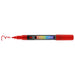 Decocolor Acrylic fine tip red with cap off and squiggle at tip