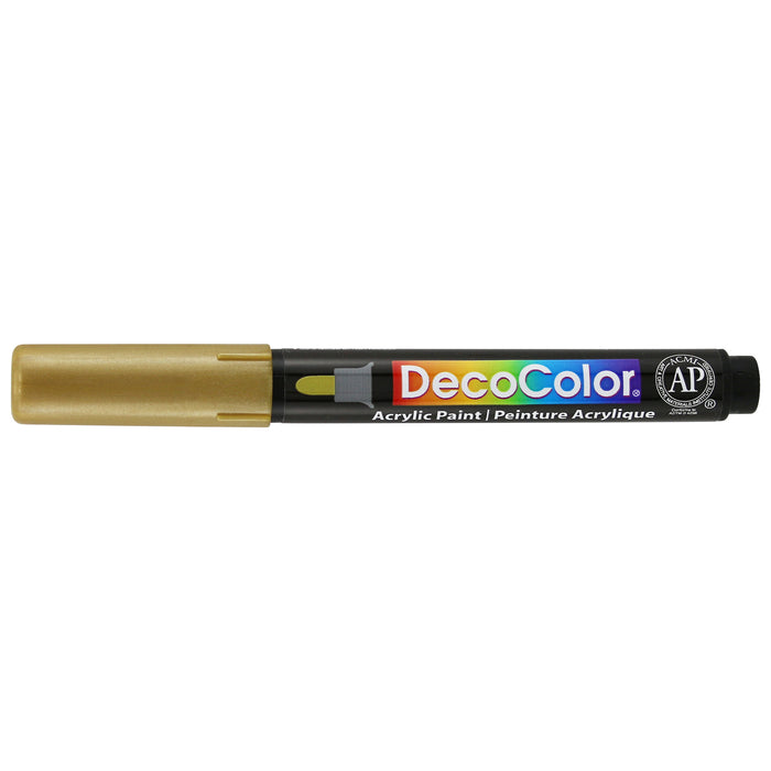 Decocolor Acrylic fine tip gold with cap on