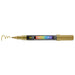 Decocolor acrylic fine tip marker gold with cap off and color lines at tip