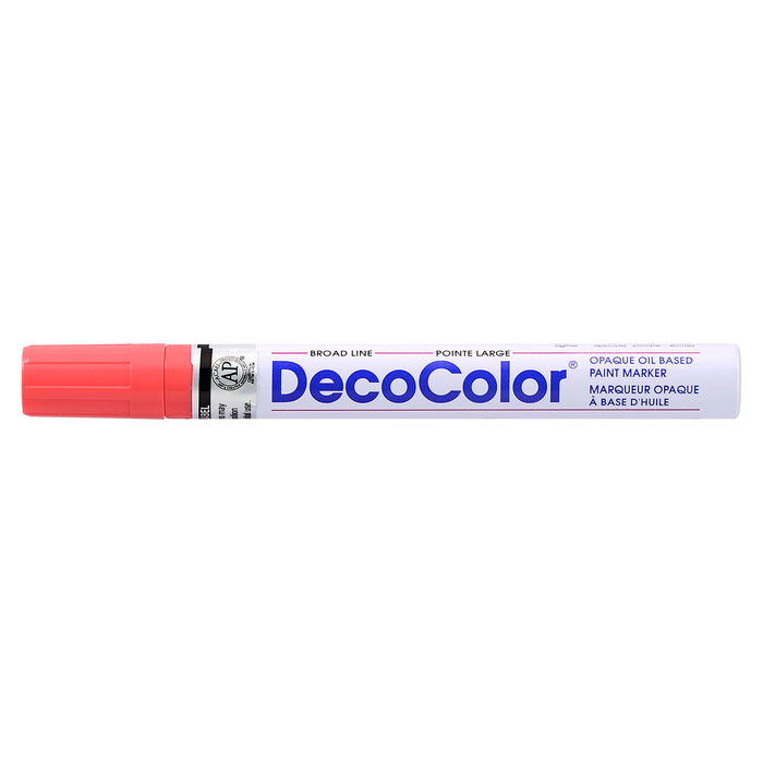 Decocolor broad marker coral pink with cap on