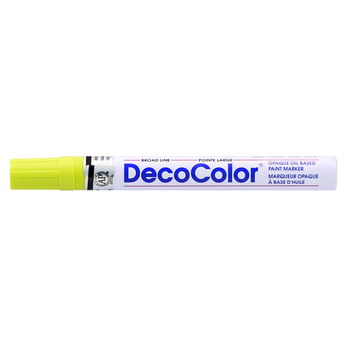 DECOCOLOR Decocolor broad marker in lime green with cap on