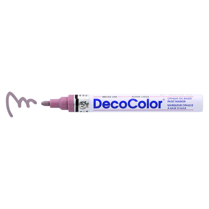DECOCOLOR® PAINT MARKER BROAD pale mauve with color squiggle at the tip