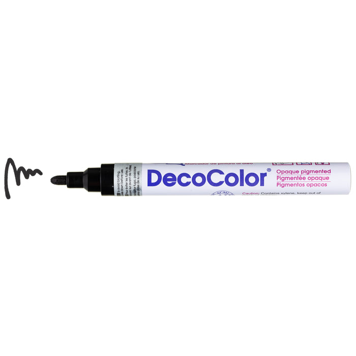 DECOCOLOR® PAINT MARKER BROAD black with color squiggle at the tip