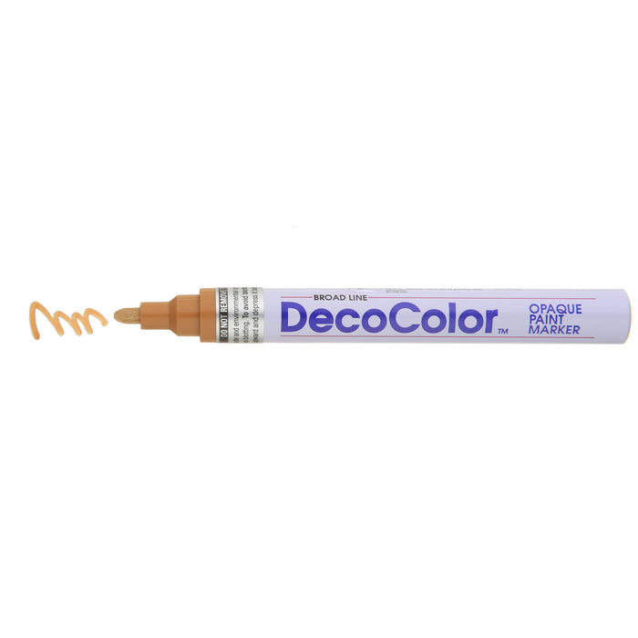 DECOCOLOR® PAINT MARKER BROAD rosewood with color squiggle at the tip