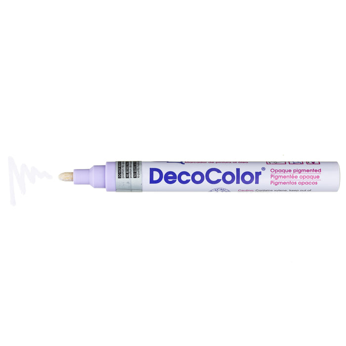 DECOCOLOR® PAINT MARKER BROAD pale violet with color squiggle at the tip