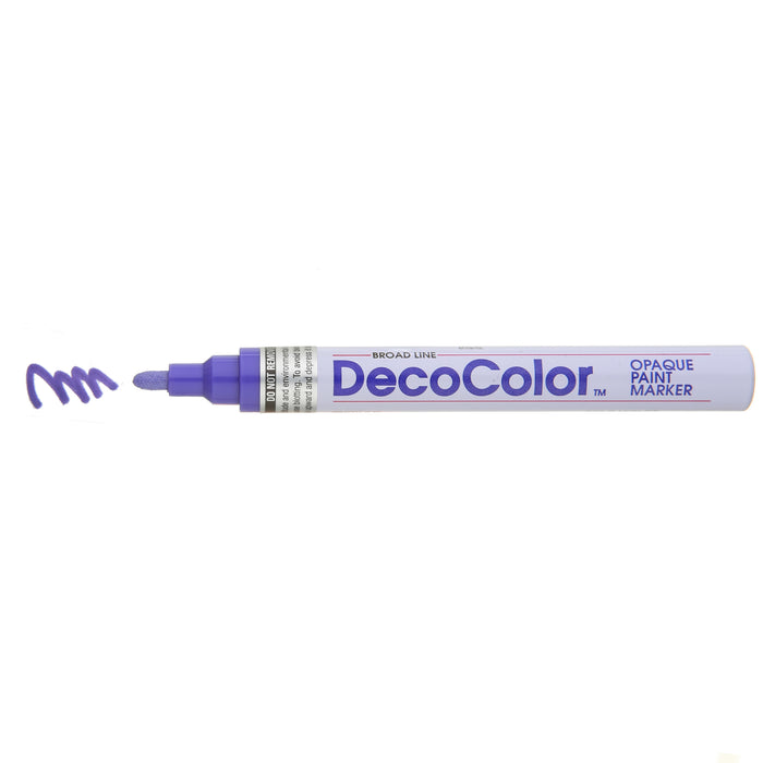 DECOCOLOR® PAINT MARKER BROAD violet with color squiggle at the tip