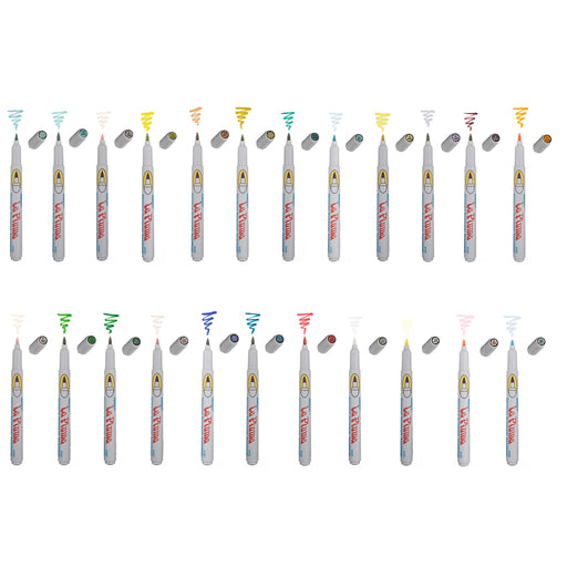 Le plume permanent blending set markers with cap off and a color squiggle at the tips