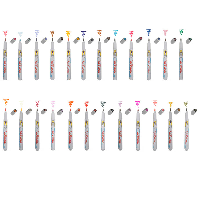 Le plume permanent garden set markers with cap off showing color squiggle at the tip
