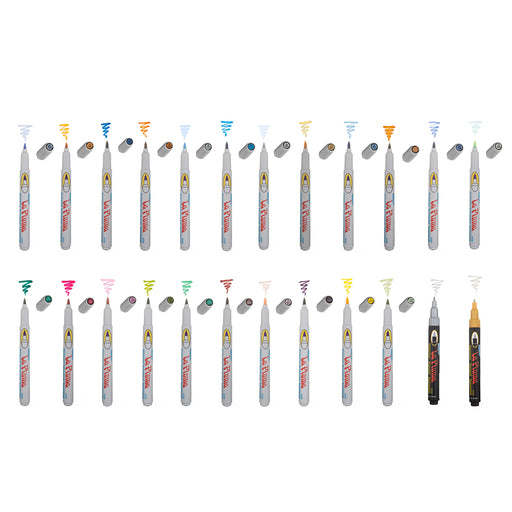 Le plume permanent  special set markers with cap off showing color squiggle at tip