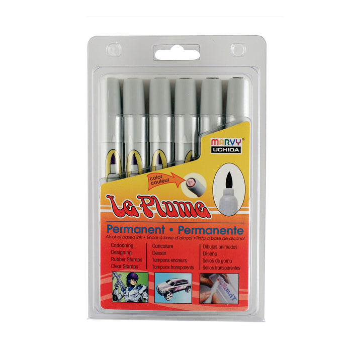 LE PLUME PERMANENT 6 PIECE NEUTRAL GREY SET