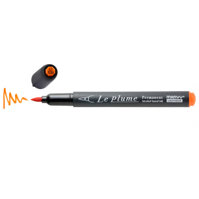 LE PLUME PERMANENT MARKERS - ORANGES