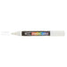Decocolor acrylic marker white with cap off and color lines at tip