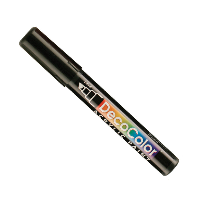 Decocolor acrylic marker black with cap on