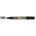 Decocolor acrylic marker black with cap off and color lines at tip
