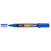 Decocolor acrylic marker blue with cap off and color lines at tip
