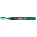 Decocolor acrylic marker green with cap off and color lines at tip