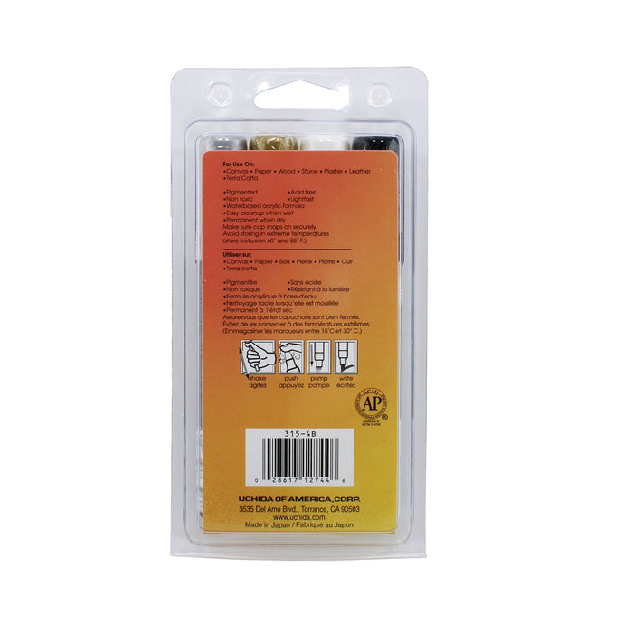 Decocolor acrylic classic marker set back