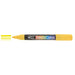 Decocolor acrylic marker yellow with cap off and color lines at tip