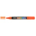 Decocolor acrylic marker orange with cap off and color lines at tip