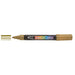 Decocolor acrylic marker gold with cap off and color lines at tip